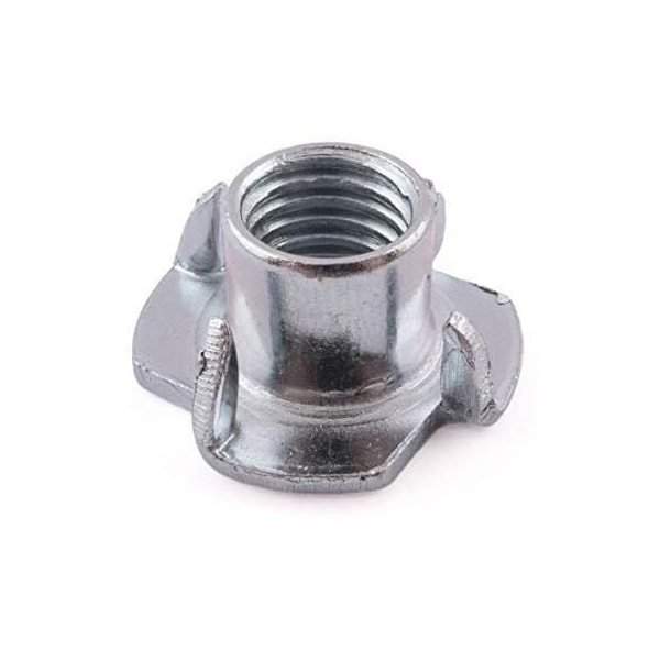 Newport Fasteners T-Nut, 4 Prongs, 3/8"-16, Steel, Zinc Plated, 7/16 in Barrel Ht, 1800 PK 219750-BR-1800 - main